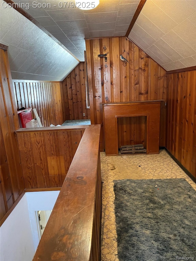 6250 Grandville Ave, Detroit, MI 48228 - bonus room with lofted ceiling and wooden walls