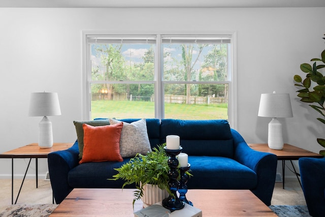 3673 Pheasant Dr, Ann Arbor, MI 48103 - living area with plenty of natural light, carpet flooring, and baseboards