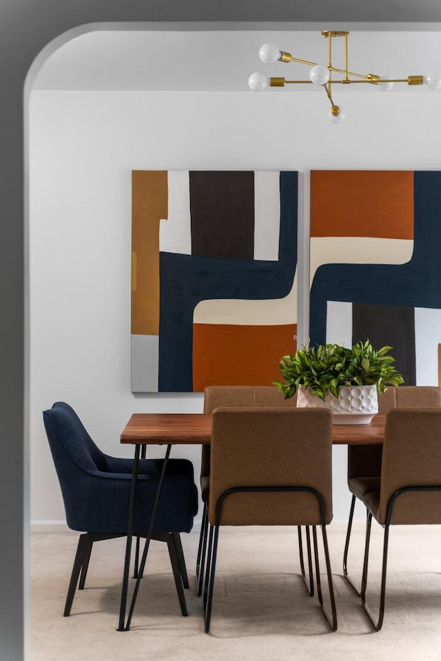 3673 Pheasant Dr, Ann Arbor, MI 48103 - dining area with a chandelier and carpet