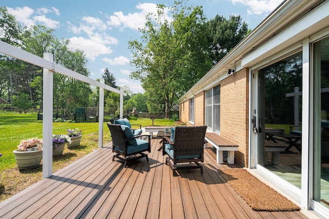 3673 Pheasant Dr, Ann Arbor, MI 48103 - view of wooden terrace