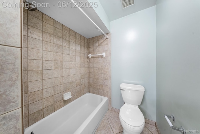 8487 Sherwood Dr, Grosse Ile, MI 48138 - full bathroom featuring toilet, tile patterned flooring,  shower combination, and baseboards