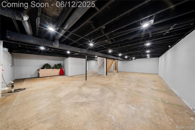 8487 Sherwood Dr, Grosse Ile, MI 48138 - finished basement with stairway and drainage system