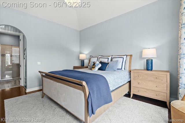 5624 Knob Hill Cir, Clarkston, MI 48348 - bedroom featuring wood finished floors and arched walkways