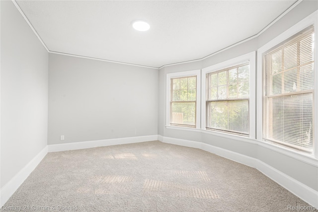 3054 Cadillac Blvd, Redford, MI 48214 - unfurnished room with light colored carpet, baseboards, and crown molding