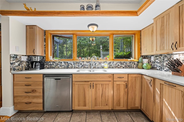 1982 E Coon Lake Rd, Howell, MI 48843 - kitchen with dishwasher, healthy amount of natural light, and decorative backsplash