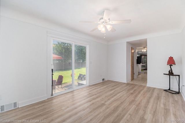 2095 Garry Dr, Troy, MI 48083 - unfurnished room featuring a ceiling fan and light wood-style flooring