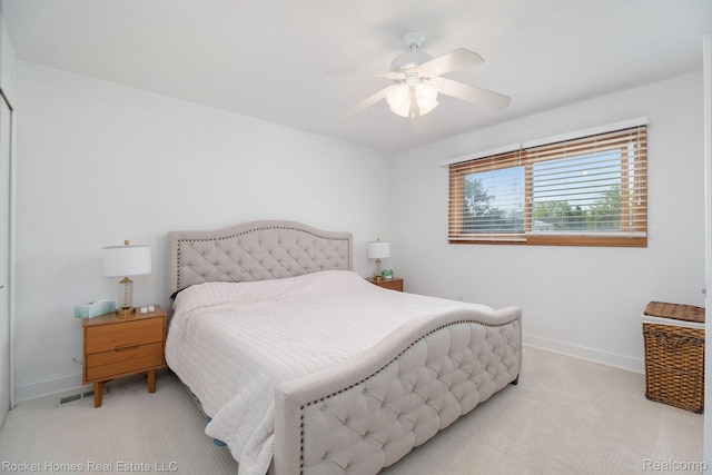 2095 Garry Dr, Troy, MI 48083 - bedroom with light carpet and a ceiling fan