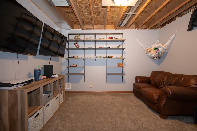 10926 Gorsline Rd, Battle Creek, MI 49014 - basement featuring carpet and baseboards