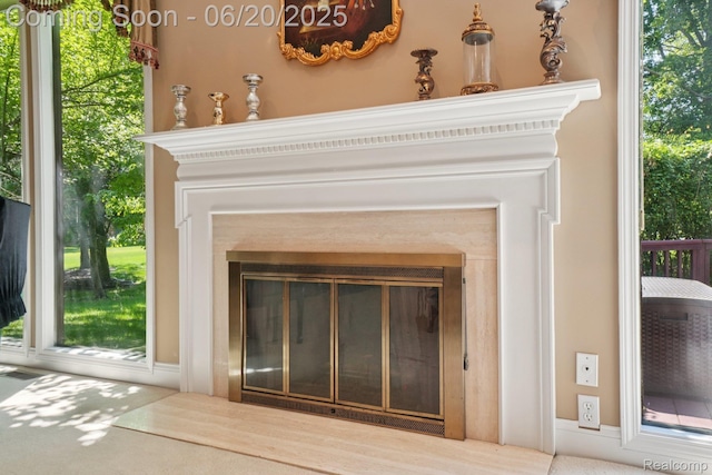 4541 Rivers Edge, Troy, MI 48098 - detailed view of a glass covered fireplace
