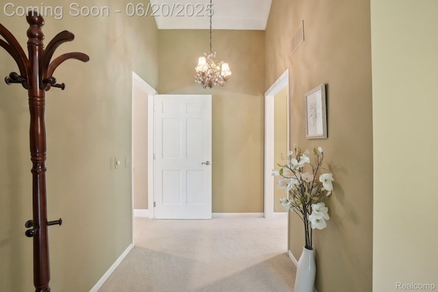 4541 Rivers Edge, Troy, MI 48098 - carpeted entrance foyer featuring a chandelier and a high ceiling