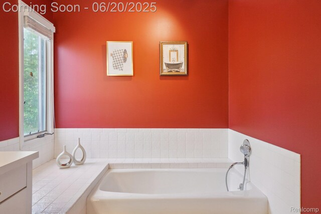 4541 Rivers Edge, Troy, MI 48098 - bathroom with vanity and a garden tub