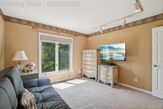 4541 Rivers Edge, Troy, MI 48098 - carpeted living room with track lighting and baseboards