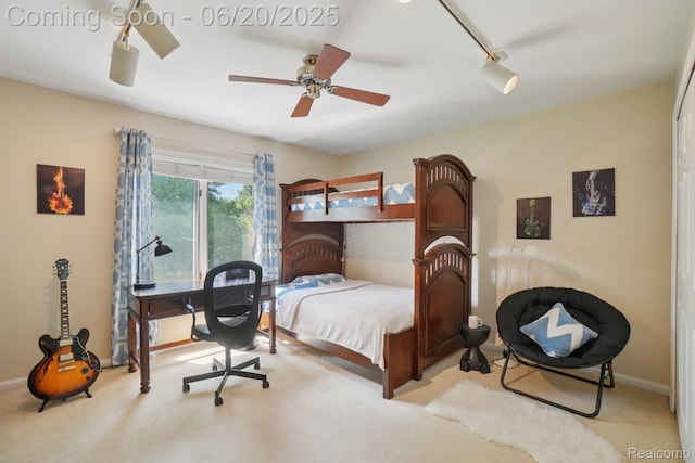 4541 Rivers Edge, Troy, MI 48098 - carpeted bedroom with baseboards and a ceiling fan
