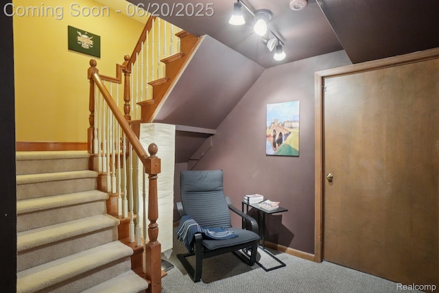4541 Rivers Edge, Troy, MI 48098 - stairway featuring carpet flooring and baseboards