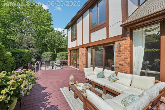 4541 Rivers Edge, Troy, MI 48098 - deck featuring an outdoor living space and outdoor dining space
