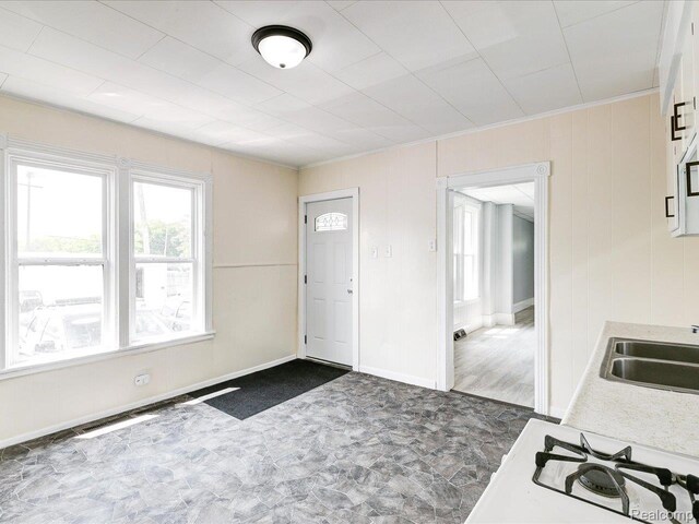 718 Superior St, Port Huron, MI 48060 - entryway featuring baseboards and crown molding