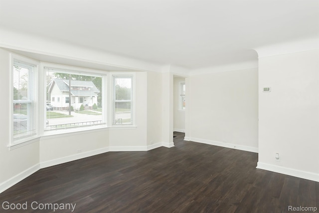 225 Euclid St, Mount Clemens, MI 48043 - spare room with dark wood finished floors and baseboards