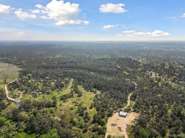 2536 Meridian Rd, Lewiston, MI 49756 - aerial view of a heavily wooded area