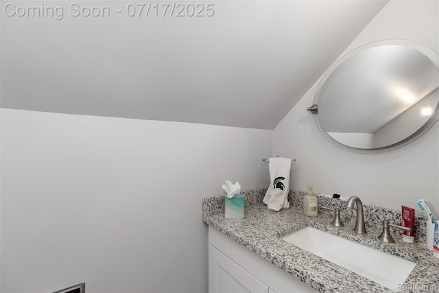 518 Roth Blvd, Clawson, MI 48017 - bathroom with vanity and lofted ceiling