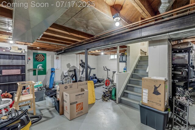 518 Roth Blvd, Clawson, MI 48017 - unfinished below grade area featuring stairs