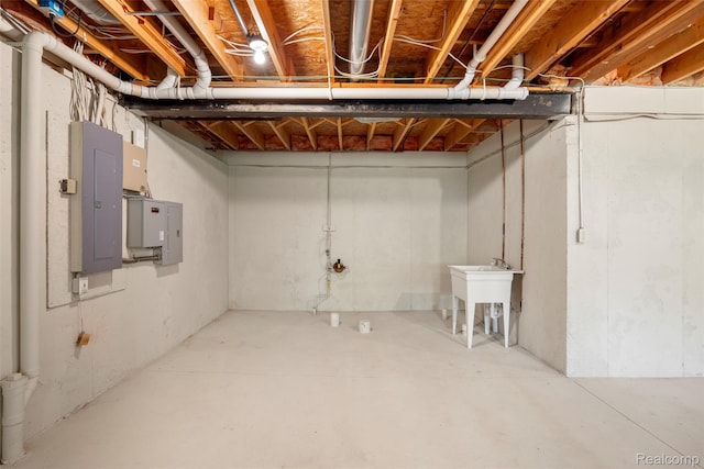 3409 Ancient Dr, Port Huron, MI 48060 - unfinished basement with electric panel