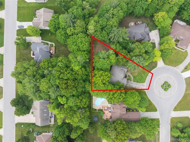 3409 Ancient Dr, Port Huron, MI 48060 - aerial view of residential area with property boundaries highlighted