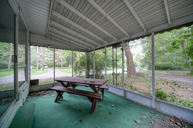 538 S Jackson St, Hanover, MI 49241 - sunroom featuring lofted ceiling