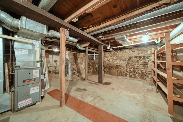 538 S Jackson St, Hanover, MI 49241 - unfinished below grade area featuring heating unit