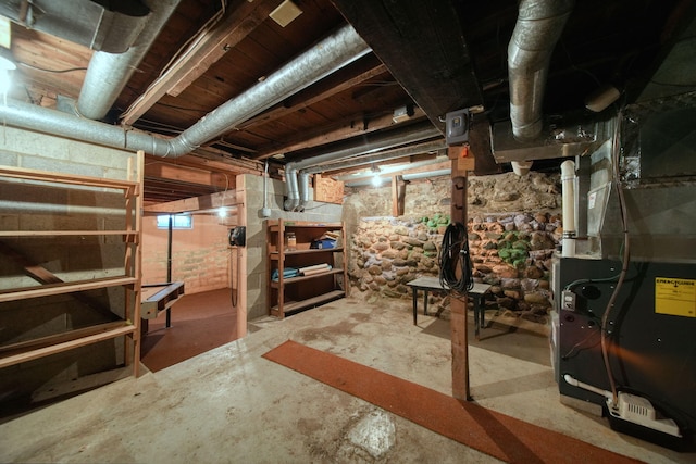 538 S Jackson St, Hanover, MI 49241 - unfinished basement with heating unit