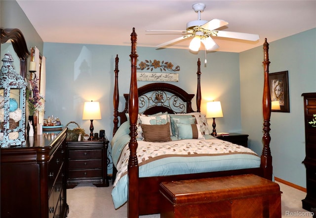 1149 Highview Dr, Lapeer, MI 48446 - carpeted bedroom with ceiling fan and baseboards