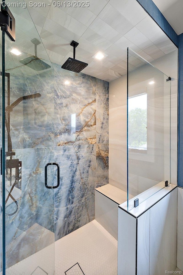 212 Enclave Ct, Rochester Hills, MI 48306 - full bath with a marble finish shower