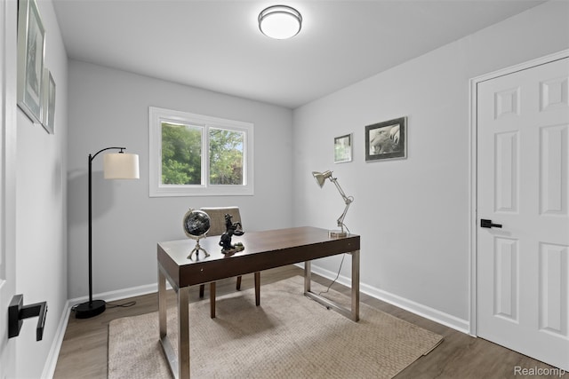 30112 Matthew St, Westland, MI 48186 - office area with wood finished floors and baseboards