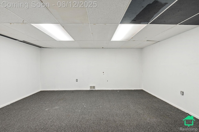 32703 Anita Dr, Westland, MI 48185 - finished below grade area with a drop ceiling and carpet flooring