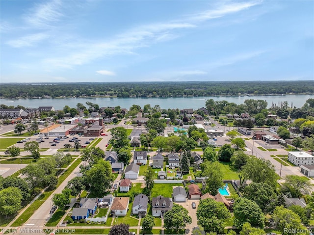 2931 4th St, Trenton, MI 48183 - aerial perspective of suburban area with a nearby body of water