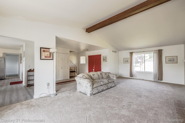 4851 Shoreline Blvd, Waterford, MI 48329 - carpeted living area with stairway