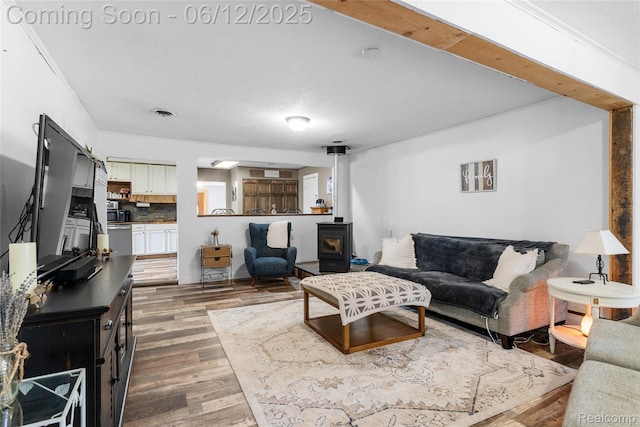 335 Main St, Morrice, MI 48857 - living area with wood finished floors
