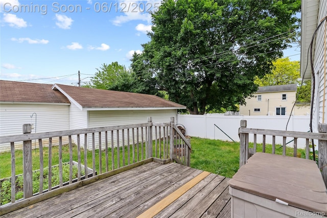 335 Main St, Morrice, MI 48857 - view of wooden terrace