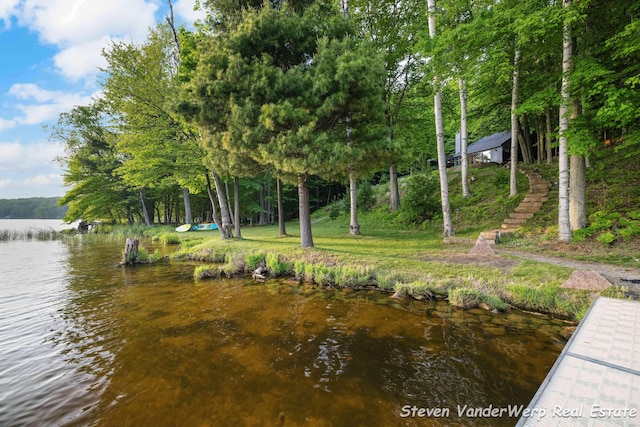 5185 W Nurnberg Rd, Michigan, MI 49411 - dock area featuring a water view