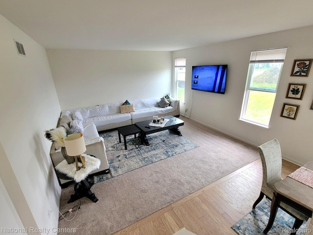 51485 Maple Leaf Dr, Macomb, MI 48042 - living area featuring wood finished floors and baseboards