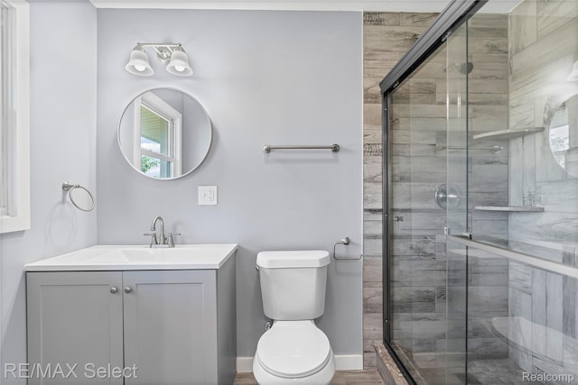 4470 N Lake Rd, Columbiaville, MI 48421 - full bath with vanity and a shower stall
