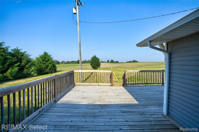 4470 N Lake Rd, Columbiaville, MI 48421 - wooden deck featuring a view of countryside