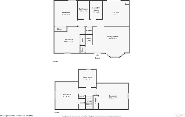6913 Maplewood Dr, Temperance, MI 48182 - room layout