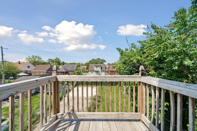 289 Newport St, Detroit, MI 48215 - wooden terrace with a residential view