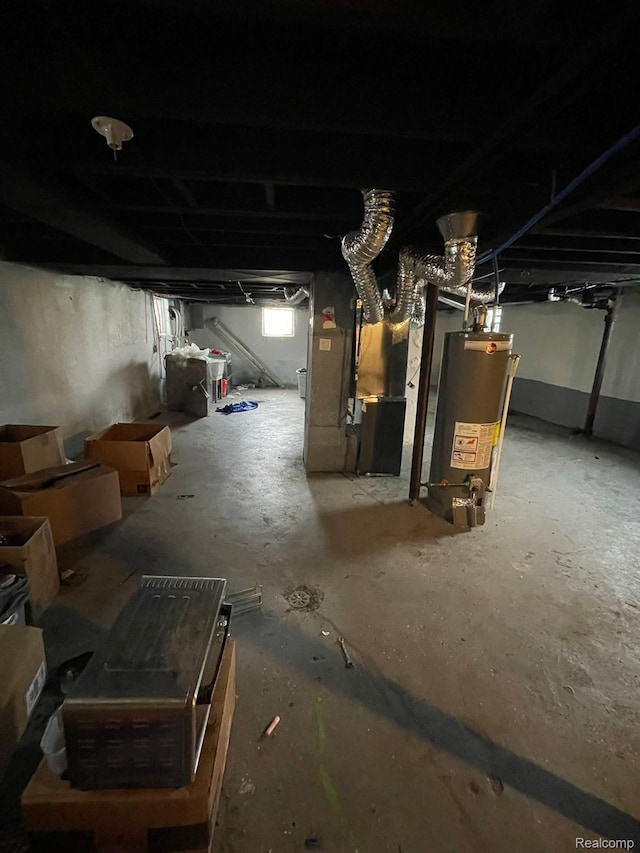 15395 Littlefield St, Detroit, MI 48227 - basement with gas water heater and heating unit