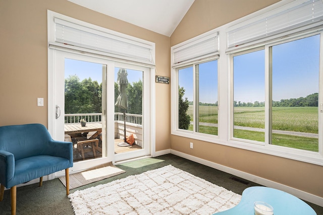 1300 St Andrews Dr, Holland, MI 49423 - sunroom featuring vaulted ceiling and healthy amount of natural light