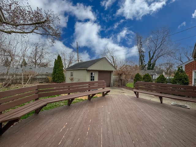 4422 Groveland Ave, Royal Oak, MI 48073 - deck with an outbuilding and concrete driveway