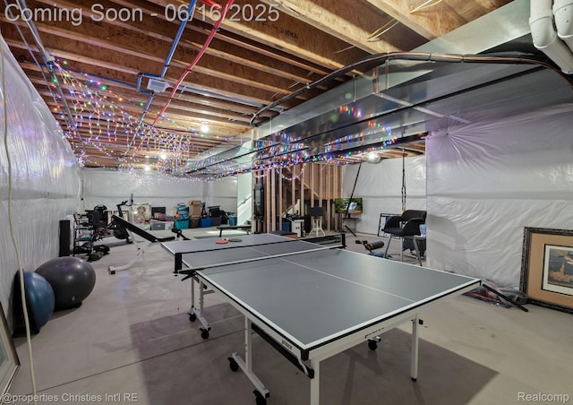 1044 Hazel, Birmingham, MI 48009 - recreation room with concrete flooring