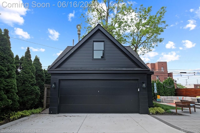 1044 Hazel, Birmingham, MI 48009 - garage with concrete driveway