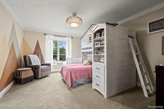10993 Stoney Point Dr, South Lyon, MI 48178 - carpeted bedroom featuring ornamental molding and baseboards