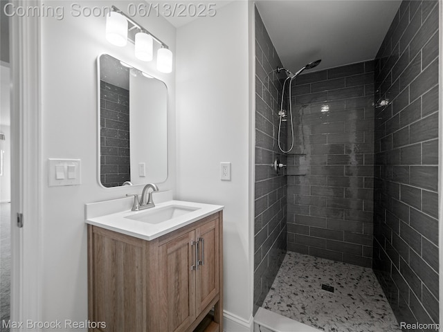 6150 Anne Dr, West Bloomfield, MI 48322 - full bath featuring vanity and a tile shower